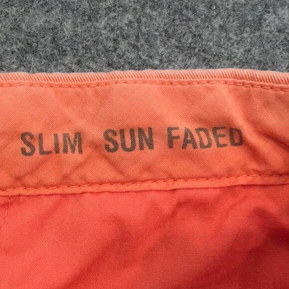 Crewcuts Girls Sz 10 Orange Sun Faded Slim Fit Chino Pants Adjust 100% Cotton - Picture 5 of 10